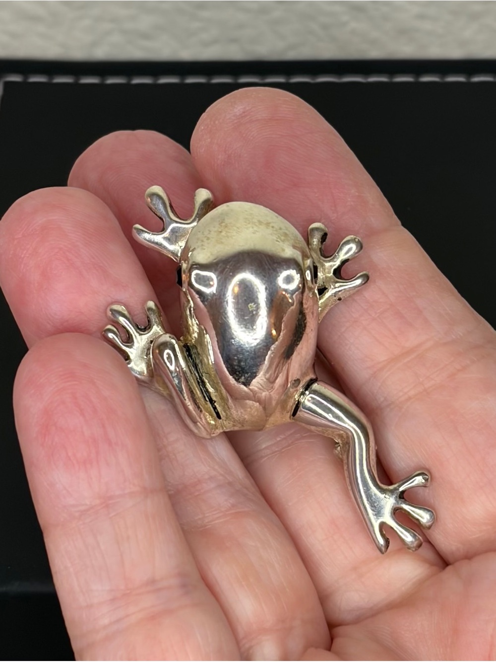 Vintage 80’s Sterling Silver Frog Brooch/Pendant